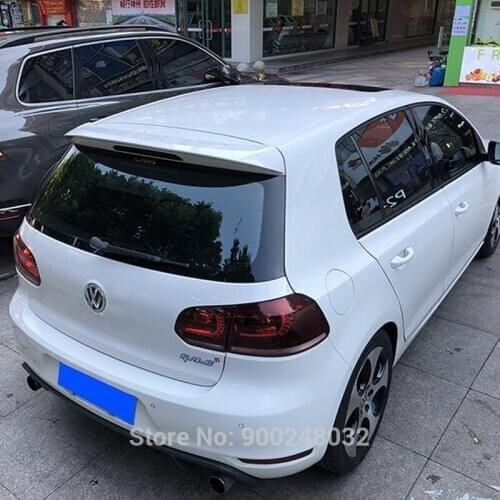 For volkswagen golf 6 spoiler 2010-2013 ABS Plastic Unpainted Color Rear Roof Spoiler Wing Trunk Lip Boot Cover Car Styling