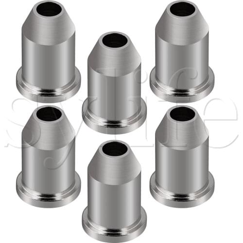 Chrome Guitar Through Body String Mounting Ferrules Set