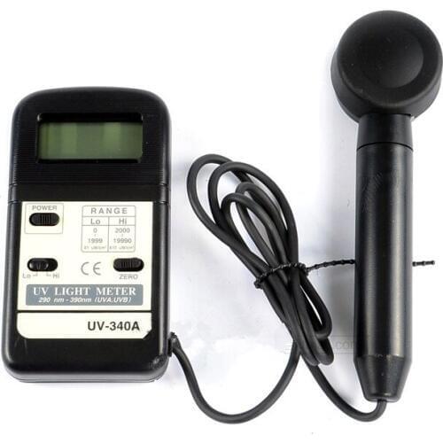 UV Light Meter Range 0-1999uW/cm2 2000-19990uW/cm2 290-390nm UVA UVB Ultraviolet Light Tester UV Radiometer