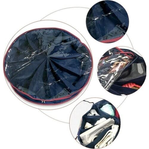 Fashion 12 Pair Under Bed Shoes Round Storage Space Saving Shoe Organizer Bag Box