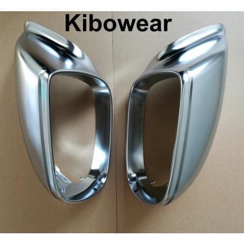 Kibowear for Audi Q5 8R Q7 4L SQ5 Chrome Side Mirror Cover Caps 2009 2010 2011 2012 2013 2014 2015 2016 Silver Matte