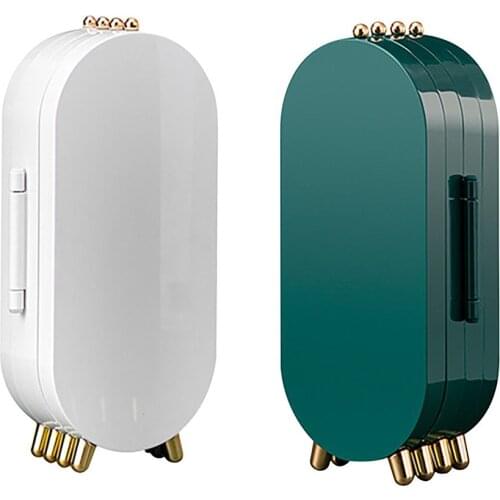 Desktop Jewery Storage Box Portable Travel Jewelry Display Case Earring Necklace Hanger Holder Jewelry Organizer Also Can For De