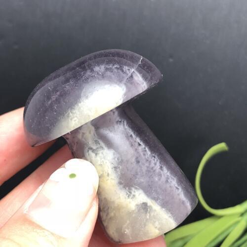 Natural fluorite crystal massage stick embellished polished quartz healing gift