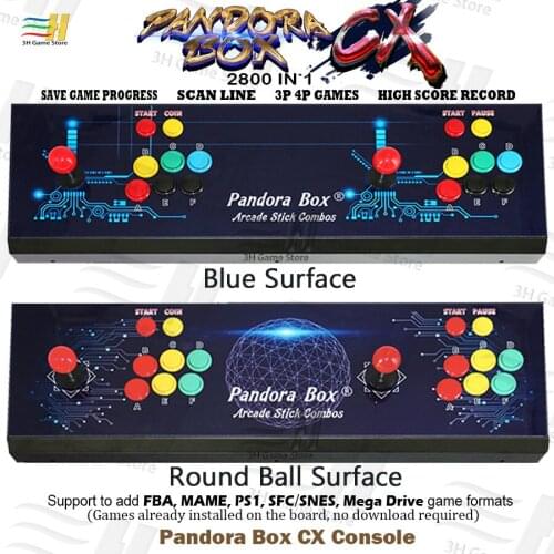 New Pandora box CX 2800 in 1 arcade game console Can save game High score record scan line can add extra game have 3P 4P game 3D