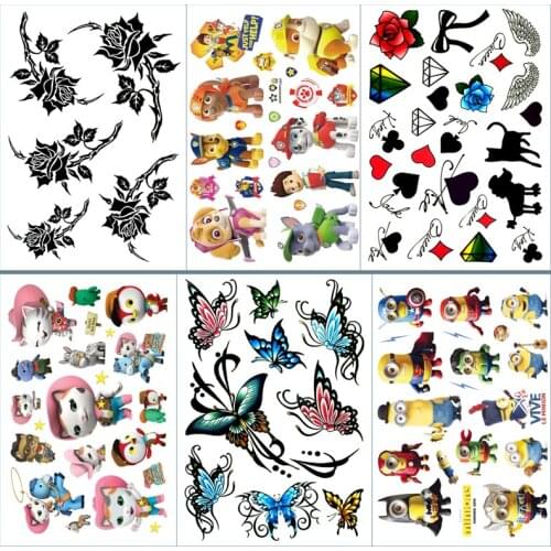 Nu-TATY Rose flower Temporary Tattoo Body Art Flash Tattoo Stickers 17*10cm Waterproof Fake Tatoo Car Styling Sticker