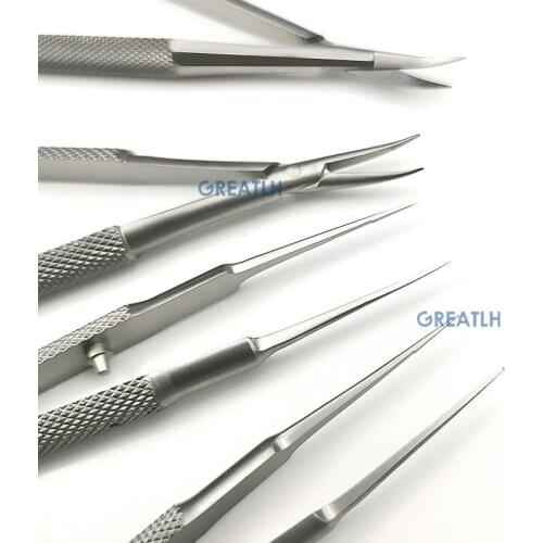 Ophthalmic Microsurgical Instruments Scissors+Needle Holders Stainless Steel Dental Instruments