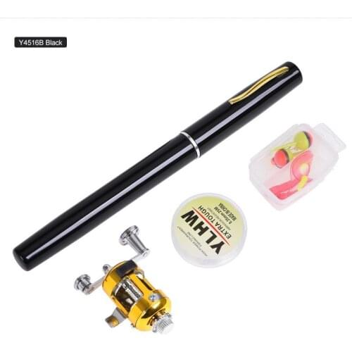 Portable Fishing Rods Fishing Reel Lake 4-piece Fishing Line Mini Pocket Casting Rod Ocean Ice Fishing Rod Fishing Gear Set