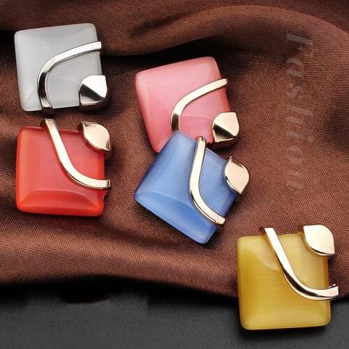 1PCS Metal Buttons High-end Coat Windbreaker Sweater Female Creative Personality Opal Decoration Accessories Buckle