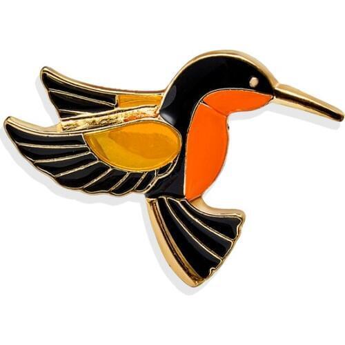 QCOOLJLY Animal Woodpecker Brooches Jewelry Women Enamel Alloy Brooch Pins Lifelike Pecker Bird Badge Fashion Jewelry Gift