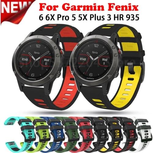 For Garmin Fenix 5 5X Plus Watchband 22mm 26mm Bracelet Strap For Fenix 6 6X Watch Strap Silicone Quick Replacement Wrist Band
