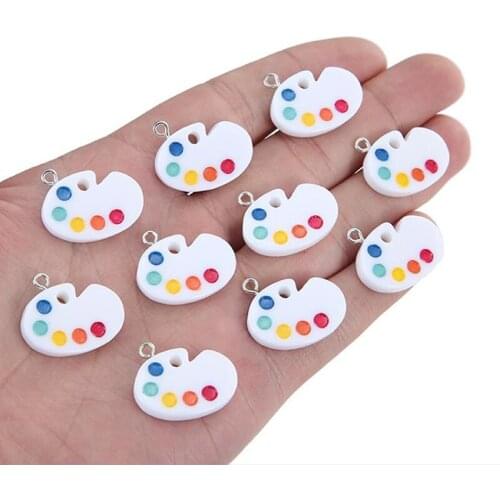 10pcs/pack DIY Paint Board Resin Earring DIY Charms Pendant Fashion Jewelry Accessories