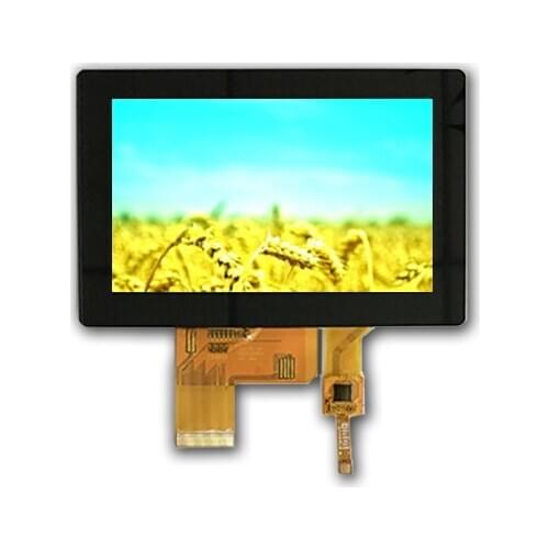5.0 inch 800*480 ST7262 RGB interface full viewing angle wide operating temperature IPS LCD capacitive touch panel Optical bond