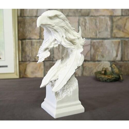 American resin statue 15*10*32cm white eagle sandstone sculpture cabinet decoration home furnishings ornaments p2339