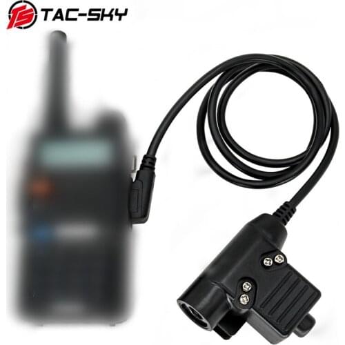 TAC-SKY PTT U94 PTT upgraded version of the new plug tactical PTT U94 military tactical headset walkie-talkie adapter ptt u94