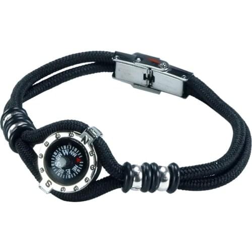 Military Emergency Compass Bracelet Multifunction Field Survival Escape Rope Outdoor Tactical Wrist Strap Survival Tools