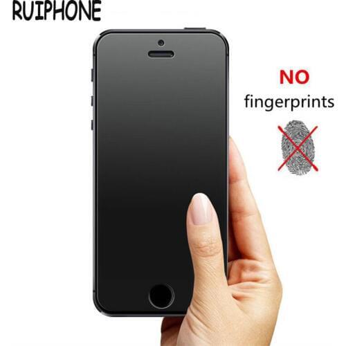 No Fingerprint Premium Tempered Glass Screen Protector For iphone 5 SE 5s 5C Frosted Glass Protective Film For iPhone 5 5s 5c