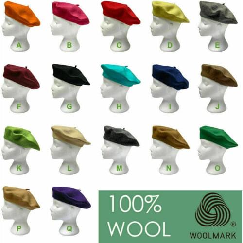 Ladies Winter Wool Warm French Art Basque Beret Tam Beanie Hat Cap Classic Fashion Simple Women Girl Painter Hat