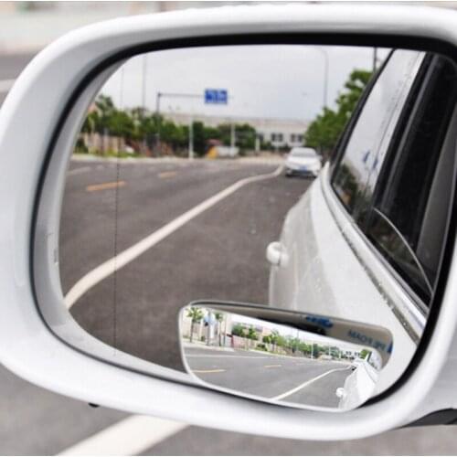 1Pair 360° Adjustable Frameless Wide Angle Convex Blind Spot Rearview Car Mirror D7WD
