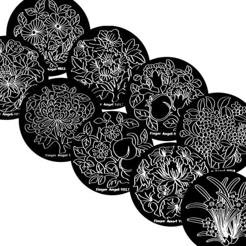 1pc 20g Stainless Steel Nail Stamping Plates For Plant Flower Nail Stamp Plates Template Stencil 5.5cm Nail Art Image Plates #D