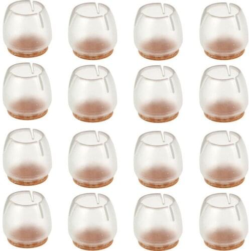 4Pcs/Lot Silicone Chair Leg Protectors Caps Feet Pads Furniture Table Foot Covers Round Bottom Non-Slip Floor Protectors