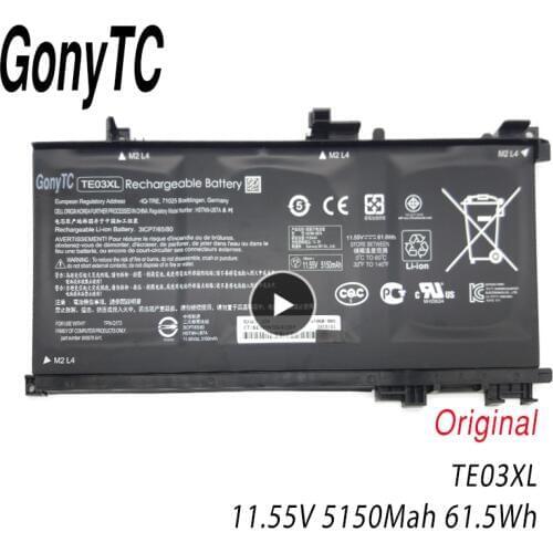 GONYTC TE03XL Laptop Battery For HP OMEN 15-bc011TX 15-bc012TX 15-bc013TX 15-AX015TX AX017TX TPN-Q173 HSTNN-UB7A 849910-850