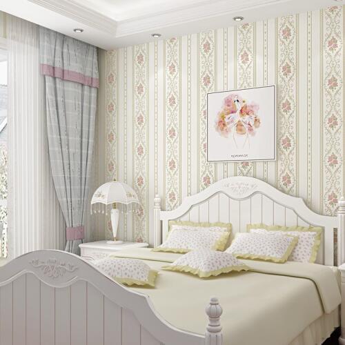 American Rustic Wall Papers Home Decor Self-Adhesive Strip Flower Wallpaper Roll for Living Room Bedroom Mural Papel Pintado