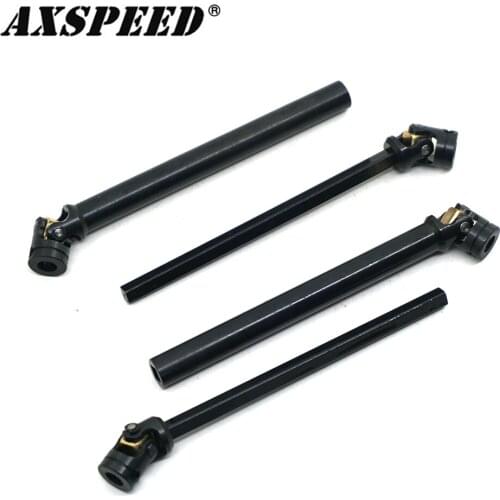 AXSPEED RC Car Metal Drive Shaft 90/100/110mm for 1:10 Axial SCX10 D90 D110 TF2 CC01 RC Crawler Car Black Universal Drive Shaft