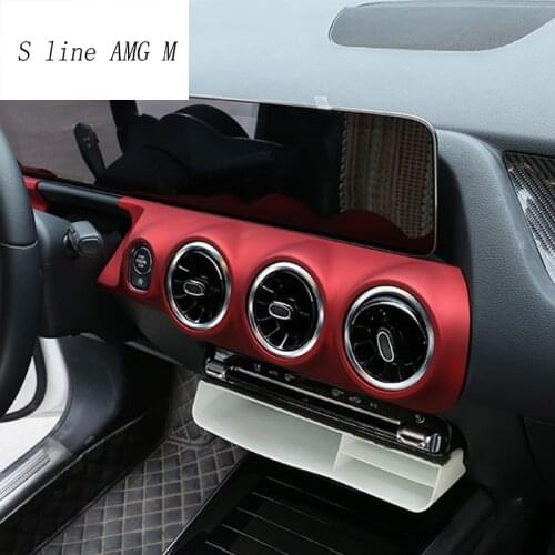 Car styling for Mercedes Benz B Class W247 2020 Center Console Air Panel Outlet Covers Stickers Trim Interior Auto Accessories