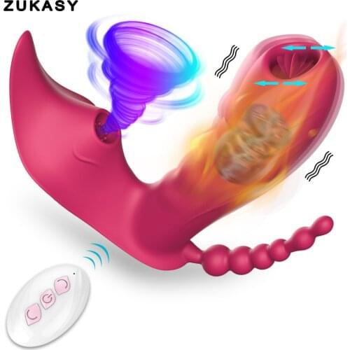 Wireless Remote Control Vibrator Clitoris Sucker Female Dildo Sex Toys for Women Wearable Clitoris Stimulator Goods for Adults