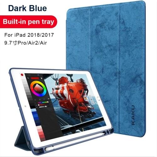 For ipad case 9.7 inch 2017/2018 Case Pencil Holder tablet case with pen slot for Apple Pencil