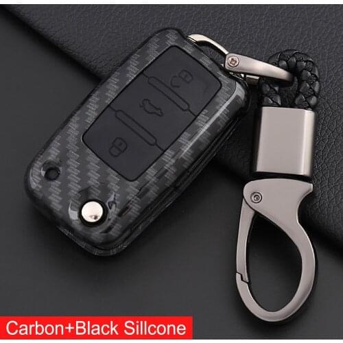Silicone+ABS Key Case For VW Beetle Caddy T5 Up Tiguan Skoda A5 SEAT Leon Altea For Seat Leon Ibiza Key Portect Car key Set