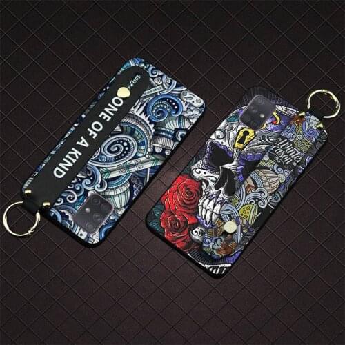 Anti-dust Wrist Strap Phone Case For Samsung Galaxy A51/M40S For Man Wristband New Arrival cover