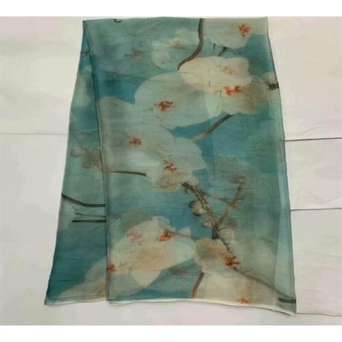 CWE/ 2021 Real Silk Chiffon Digital Printed Fabric High-grade Silk Fashion Printing 5 Yards for Woman Garment Dress! (156
