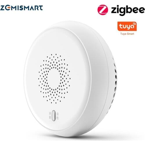 Zemismart Zigbee Smoke Sensor Tuya Smart Control Security Alarm System Linkage Smart Home Device Fire Smoke Detector