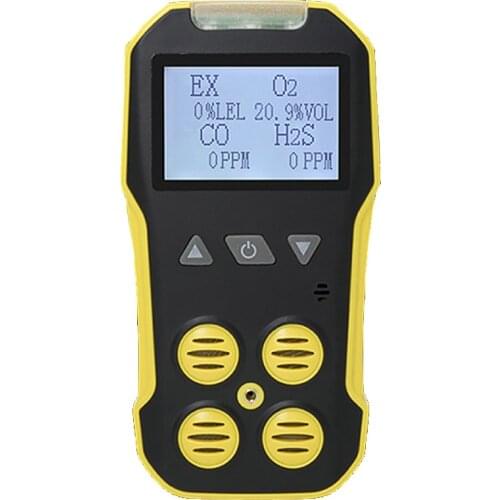 4 in 1 Hydrogen Sulfide Gas Detector Combustion CO O2 H2S LEL Analyzer Harmful Toxic Multi Gas Leak Detector Monitor Analizer