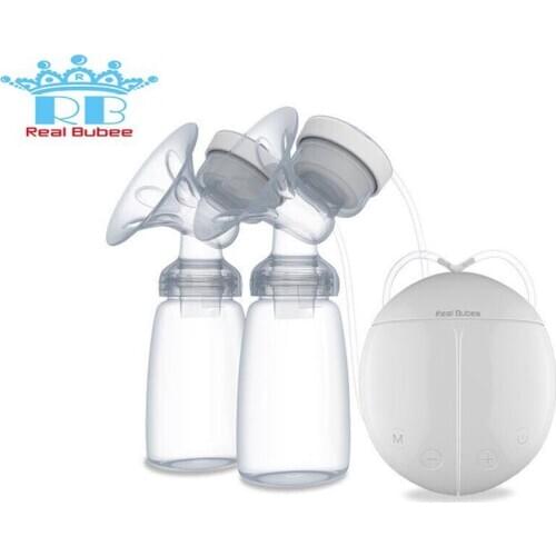Real Bubee Double Electric Breast Pump Feeding Auto Massage Strong Suction BPA Free