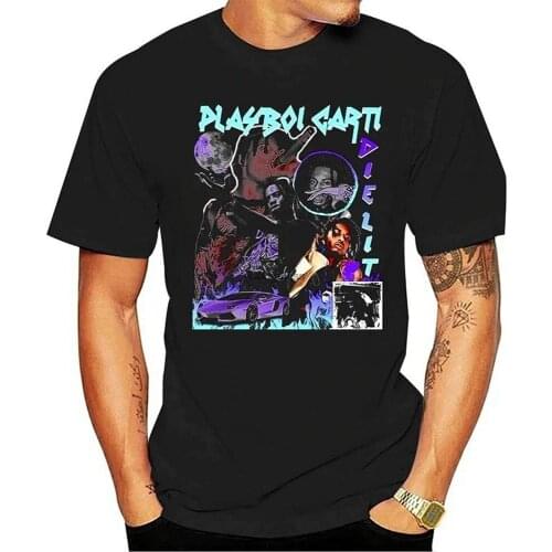 Men T Shirt Vintage Playboi Carti Vintage Tshirt Women Tshirt Black
