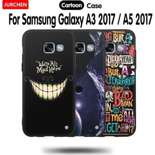 JURCHEN TPU Case For Samsung Galaxy A3 2017 Phone Case 4.7 Cute For Samsung Galaxy A5 2017 Case Back Cover Silicone Cartoon 5.2