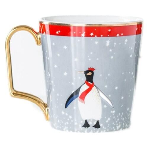 Gold Animal Cat Penguin Ceramic Coffee Mug Bone China Breakfast Milk Water Cup Couple Creative Birthday Gifts