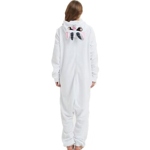 Animal Adults Goat Cartoon Hooded Onesies Women Men Fleece Pajamas Anime Cartoon Cosplay Costumes Sleepwear Jumpsuit Homewear