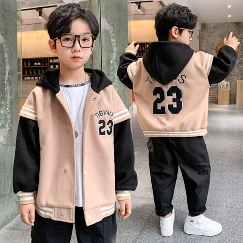Kids Coats Boys Spring Autumn Jackets Kids Fashion Letter Printed Jackets Teen Boys Casual Tops Kids Costume 4 5 6 8 10 12 Year