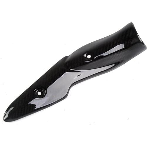 Motorcycle carbon fiber modified exhaust pipe heat shield carbon fiber anti-scald shield For Kawasaki Z900 2017-2021