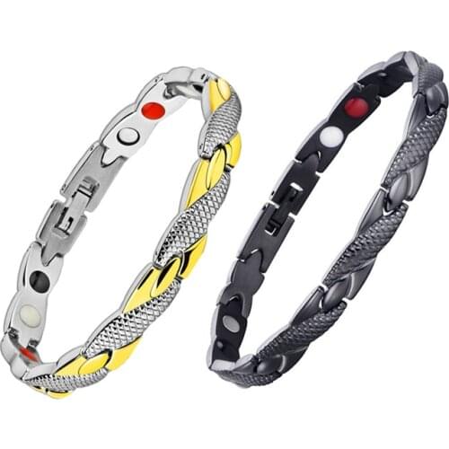 Trendy 4 Colors Weight Loss Energy Magnets Jewelry Slimming Bangle Bracelets Twisted Magnetic Therapy Bracelet Healthcare