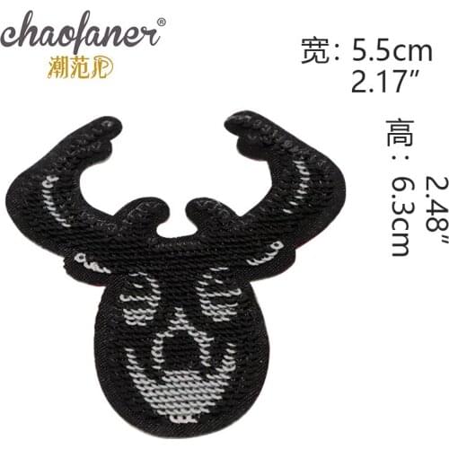 50pcs/Lot Embroidery Patches Letters Clothing Decoration Accessories Weird Stuff Sequins Diy Iron Heat Transfer Applique