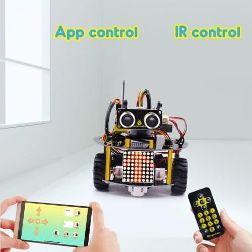 NEW UPDATE! Keyestudio Smart Little Turtle Robot Car V3.0 for Arduino Robot STEM/Support APP Control