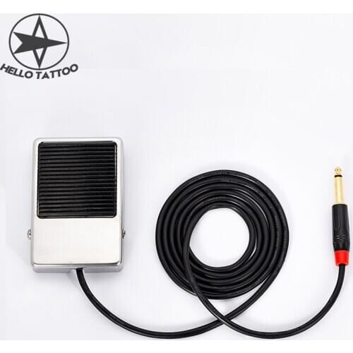 HELLO Stainless Steel Tattoo Foot Pedal Switch For Machine Gun Power Supply Footswitch Controller