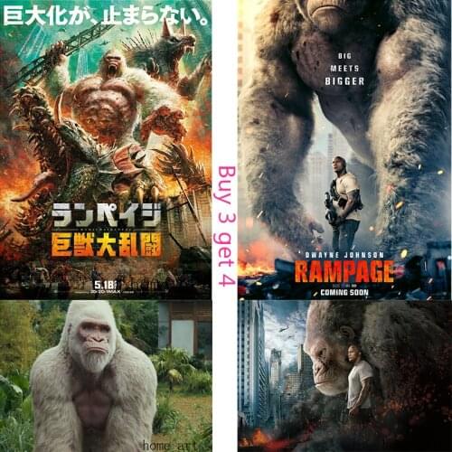 Rampage poster Clear Image Wall Stickers Home Decoration Good Quality Prints White Coated Paper