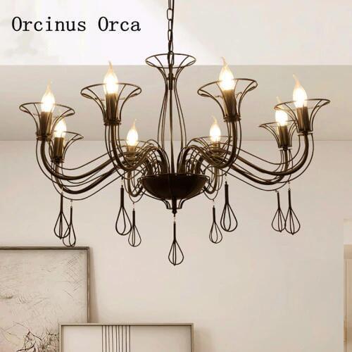 American style iron art industry wind pendant lamp personalized living room lamp restaurant bar originality vintage Chandelier