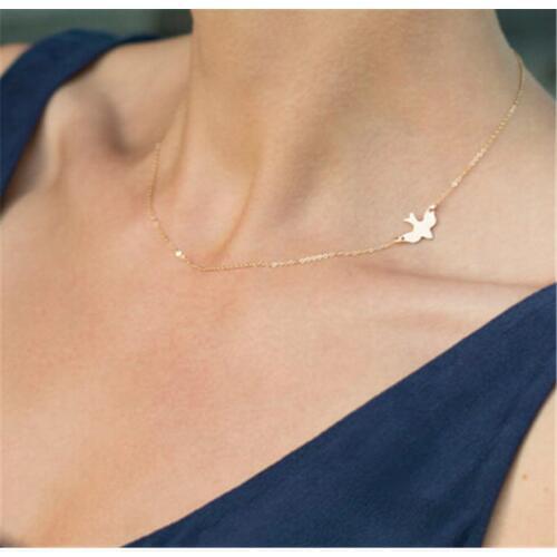 Ahmed Jewelry Simple Alloy Birds Necklace Clavicle Chains Charm Womens Fashion Jewelry Colar Maxi Necklace For Women Hot