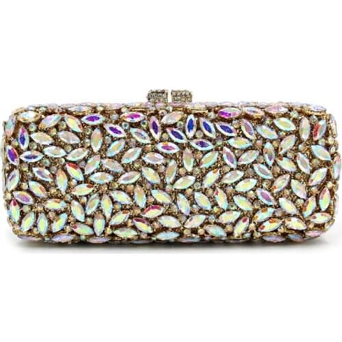 12 Colors Luxury Gemstone Clutch Women Evening Bag Mini Diamonds Ladies Banquet Dinner Party Handbag Top Quality Female Purse
